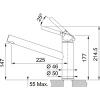 Franke Orbit 115.0623.146 (хром/миндаль) Image #2