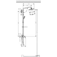 Hansgrohe Croma 220 Showerpipe (27222000) Image #3
