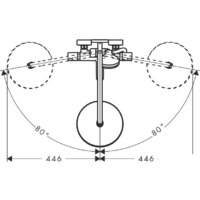Hansgrohe Croma 220 Showerpipe для ванны 1406 мм (27223000) Image #3