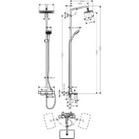 Hansgrohe Croma E Showerpipe 280 1jet 27687000 Image #5