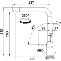 Franke Active Plus Swivel Spout (дымчатый) Image #2