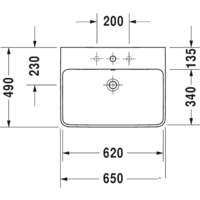 Duravit ME by Starck 65x49 [2335650000] Image #3