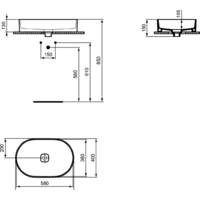 Ideal Standard Strada II Oval Vesse 60 T298101 Image #2